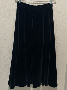 LAURA ASHLEY Vintage Black Velvet Victorian Edwardian Steampunk